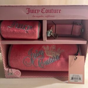 Juicy Couture Pink Heritage Barrel Bag 3pc Gift Set New in Box